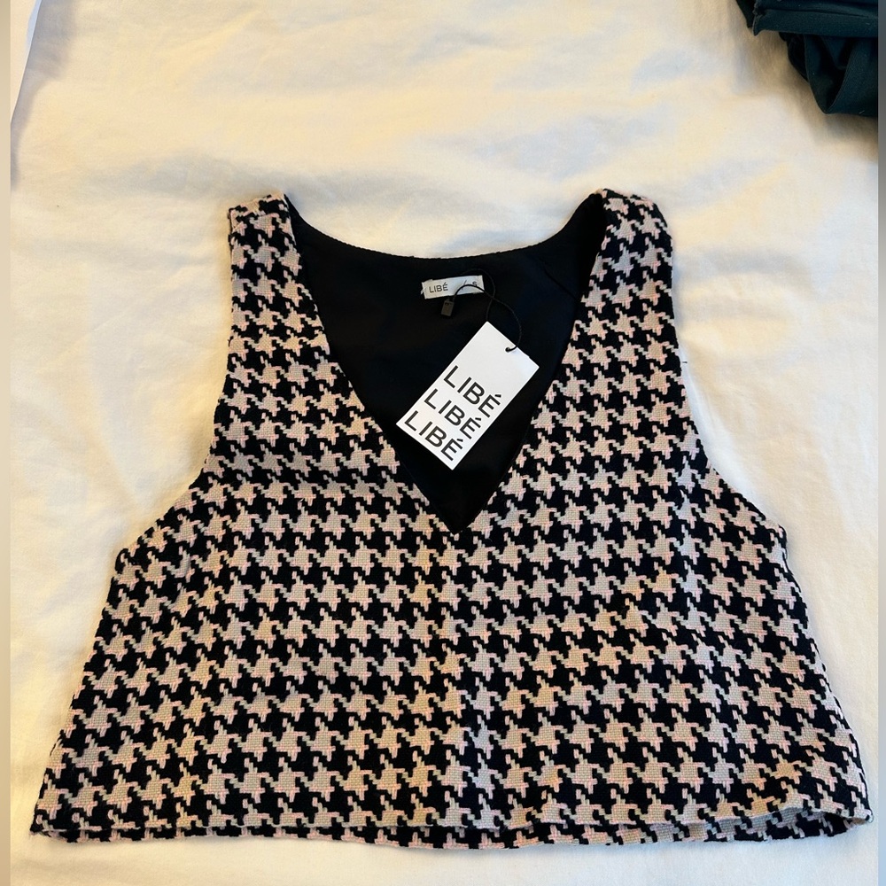 Libe Striped Crop Top NWT